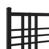 vidaXL Bed Frame Black Powder-Coated Steel Small Double Metal Bed Frame