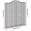 vidaXL Gabion Basket Silver Galvanized iron Large Decorative Inlays