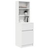 vidaXL Bedside Cabinet White Engineered wood Extra Tall Bedside Cabinet