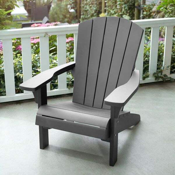 Keter Outdoor Chair Grey Polypropylene Standard Ergonomic