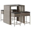 vidaXL Garden Bar Set Grey