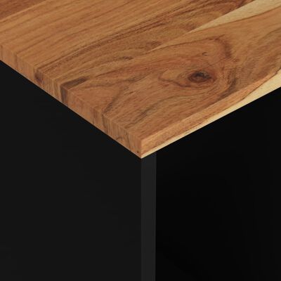 vidaXL Side Table 15.7"x12.2"x18.1" Solid Wood Acacia&Engineered Wood