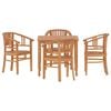 vidaXL Garden Dining Set Teak Solid Teak Wood 5-Piece Set Ergonomic