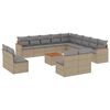 vidaXL Garden Sofa Set Mix Beige, Light Grey