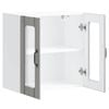 vidaXL Kitchen Wall Cabinet Gray sonoma Engineered wood and glass Medium