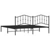 vidaXL Bed Frame Black Steel Full Bed Frame Rectangular Modern