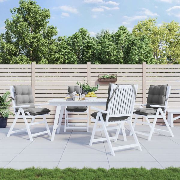 vidaXL Lowback Chair Cushion Set of 4 Gray Oxford fabric (100% polyester)