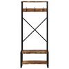 vidaXL Clothes Rack Multicolor Solid reclaimed wood 31.5 x 15.7 x 74.8 in