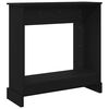vidaXL Fireplace Surround Black Oak 35.4x11.8x35.4" Engineered Wood