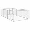 vidaXL Outdoor Dog Kennel Galvanized Tough galvanized steel Large