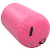 vidaXL Inflatable Gymnastic Roll with Pump 39.4"x23.6" PVC Pink