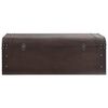vidaXL Treasure Chest Dark brown Plywood, fir veneered engineered wood