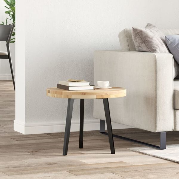 vidaXL Table Top Natural wood Solid Acacia wood 19.7 inches diameter