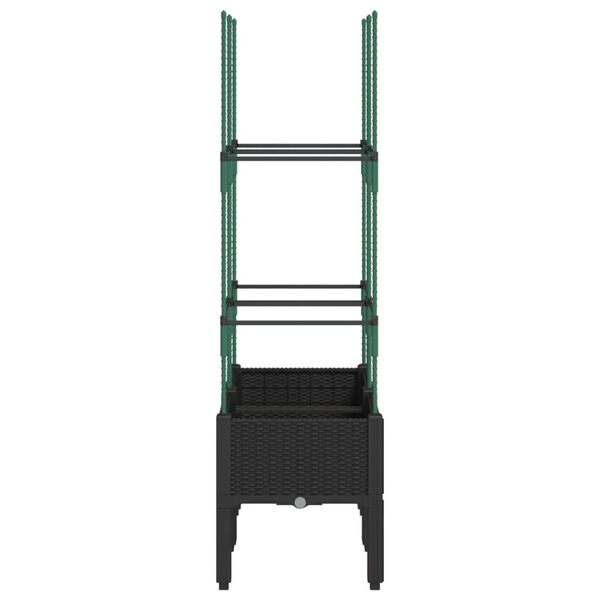 vidaXL Garden Planter Black Polypropylene Medium Garden Planter