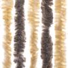 vidaXL Fly Curtain Dark Brown and Beige 35.4x78.7" Chenille