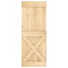 vidaXL Sliding Door with Hardware Set 31.5x82.7" Solid Wood Pine