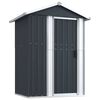 vidaXL Garden Shed Anthracite Galvanized Steel Medium Garden Shed