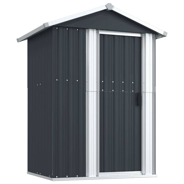 vidaXL Garden Shed Anthracite Galvanized Steel Medium Garden Shed