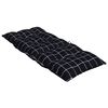 vidaXL Highback Chair Cushion Set of 6 Black Check Pattern