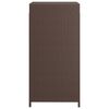 vidaXL Trash Bin Brown 15.7"x15.7"x31.5" Poly Rattan