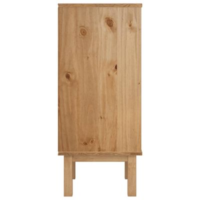 vidaXL Drawer Cabinet OTTA Brown&White 17.7"x15.4"x35.4" Solid Wood Pine