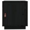 vidaXL Bedside Cabinet Black Solid pine wood Medium Bedside Cabinet