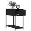 vidaXL Bedside Cabinet Set of 2 Black Engineered wood, iron Compact