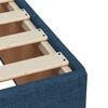 vidaXL Bed Frame Blue Polyester, plywood, engineered wood, solid pine wood