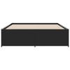 vidaXL Bed Frame Black Engineered Wood Double Sturdy Bed Frame