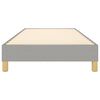 vidaXL Bed Frame Light Gray Polyester, Plywood, Engineered Wood Twin XL
