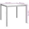 vidaXL Garden Table Gray and Black