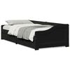 vidaXL Day Bed Black Solid Pine Wood, Engineered Wood Twin