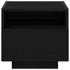 vidaXL Bedside Cabinet with Drawer Black Oak 15.75 x 15.35 x 14.57 in