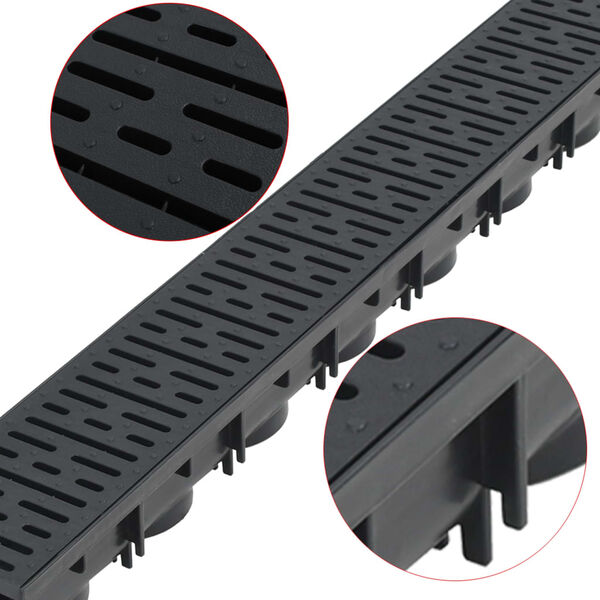 vidaXL Drainage Channels 12 pcs Plastic 39.4 '
