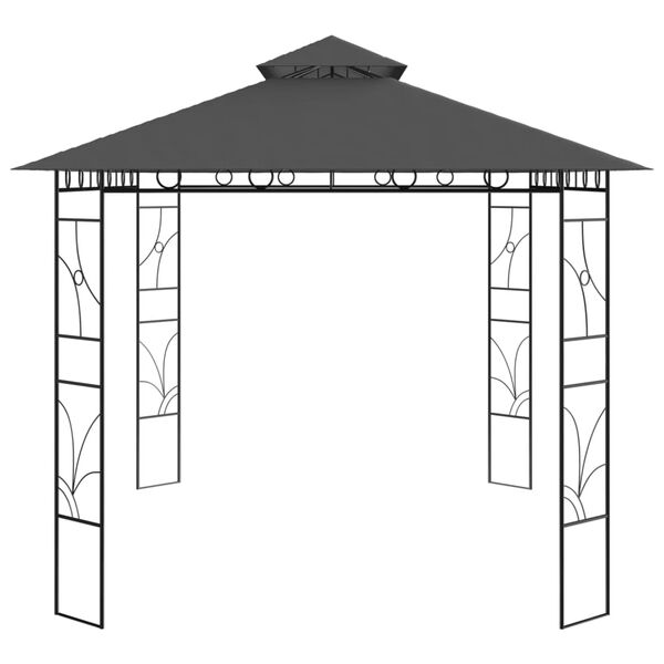 vidaXL Gazebo Anthracite Steel Large Portable Gazebo Rectangular
