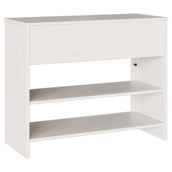 vidaXL Console Table White 89.5 x 37 x 73 cm Solid pine wood