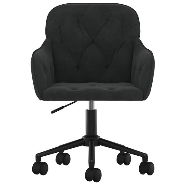 vidaXL Office Chair Black Velvet (100% polyester), metal, plywood Medium