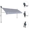 vidaXL Retractable Awning Blue and white