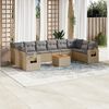 vidaXL Garden Sofa Set Mix Beige