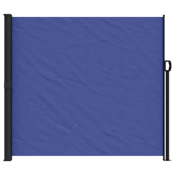vidaXL Retractable Side Awning Blue 100% polyester with PU coating