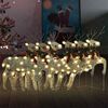 vidaXL Christmas Reindeer Set of 6 Gold Mesh, Metal Medium