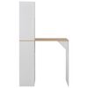 vidaXL Bar Table White, Natural Engineered wood 45.3 x 23.2 x 78.7 in
