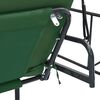 vidaXL Garden Swing Bench Green Powder-Coated Steel Large