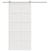 vidaXL Barn Door White 39.4"x81.9" Solid Wood Pine