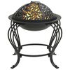 vidaXL Fire Pit with Poker 19.3" Steel