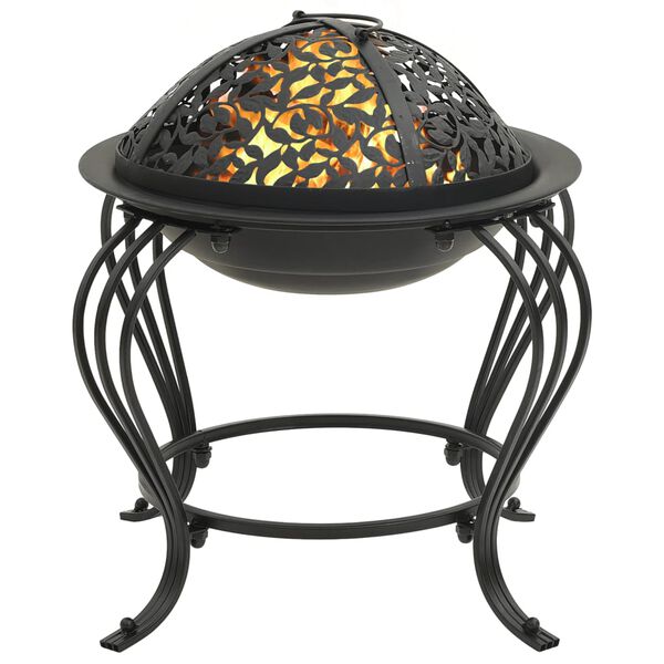 vidaXL Fire Pit with Poker 19.3" Steel