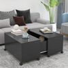 vidaXL Coffee Table Grey Engineered Wood 29.5 x 29.5 x 15.0 in