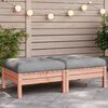 vidaXL Garden Footstool Grey and Wood