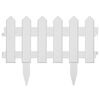 vidaXL Lawn Edgings 25 pcs White 393.7" PP