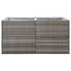 vidaXL Garden Planter Grey Steel frame, PE rattan Large Planters